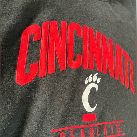 Champion Black and Red Cincinnati Bearcats Black Stadium Short Sleeve Tee XL - Picture 10 of 11